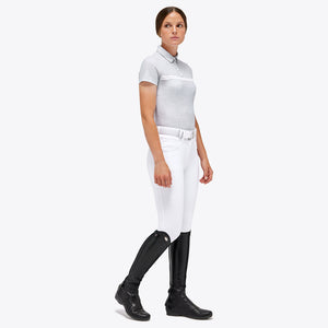 Polo da donna "Jersey mesh button" Cavalleria Toscana shop del cavallo