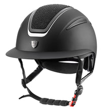 Load image into Gallery viewer, Casco nero visiera larga &quot;Cassiopea&quot; Tattini shop del cavallo
