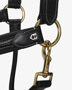 Capezza in cuoio nero Equestro shop del cavallo