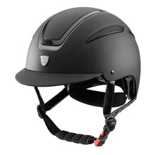 Load image into Gallery viewer, Casco visiera larga nero &quot;Giove&quot; Tattini shop del cavallo
