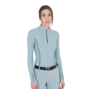 Top allenamento da donna a manica lunga "grey mist" Equestro shop del cavallo