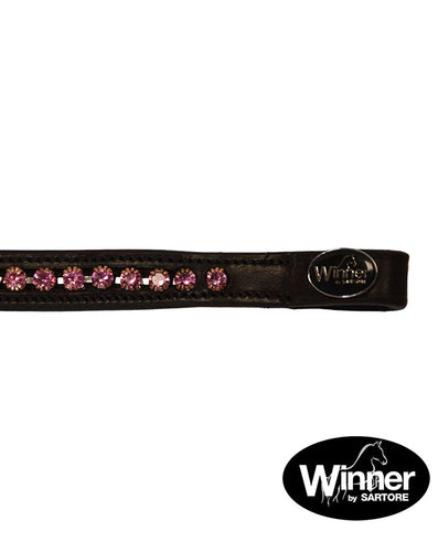 Frontalino con strass rosa Winner shop del cavallo