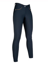 Load image into Gallery viewer, Pantaloni blu con grip al ginocchio da donna Beagle shop del cavallo
