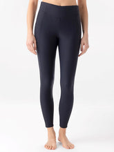 Load image into Gallery viewer, Leggings da donna blu &quot;Knee&quot; full grip a vita alta Equiline shop del cavallo
