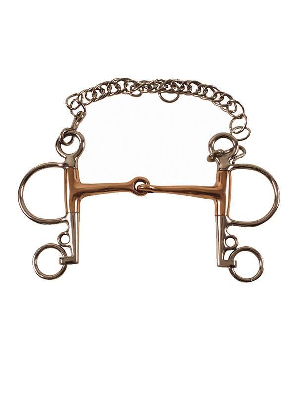 Pelham snodato in rame inox pieno Umbria shop del cavallo