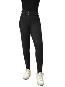 Pantaloni da donna a vita alta grip ginocchio nero D·ISTINTO shop del cavallo