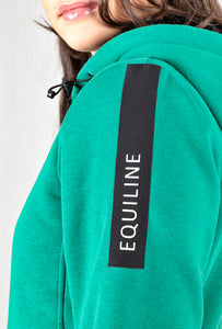 Felpa donna con cappuccio verde shop del cavallo
