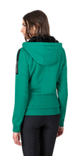 Load image into Gallery viewer, Felpa donna con cappuccio verde shop del cavallo
