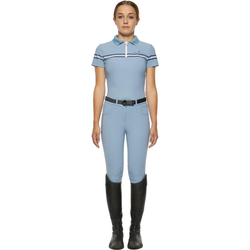 Polo da bambina tempo libero in jersey tecnico shop del cavallo