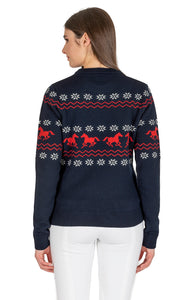 Maglione da donna a girocollo in lana modello "Nitan" Equiline shop del cavallo