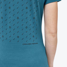 Carica l&#39;immagine nel visualizzatore di Gallery, T-shirt da donna in cotone Cavalleria Toscana shop del cavallo

