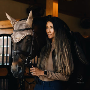 cuffia equestrian stockholm beige champagne shop del cavallo