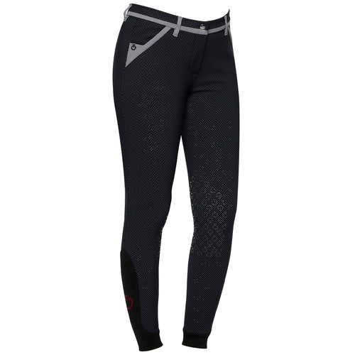 Pantaloni Cavalleria Toscana donna con pois traforati blu shop del cavallo