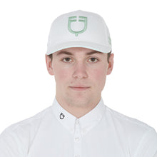 Carica l&#39;immagine nel visualizzatore di Gallery, Cappellino da baseball bianco con logo latte e menta shop del cavallo
