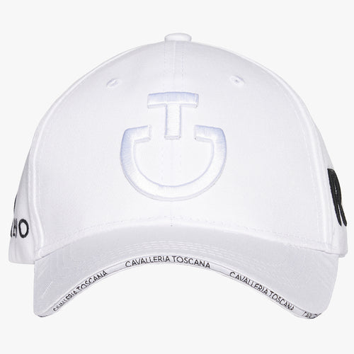Cappello da baseball in cotone con logo ricamato e scritta 